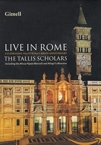DVD cover for "Tallis Scholars Live In Rome" featuring Italian architecture.