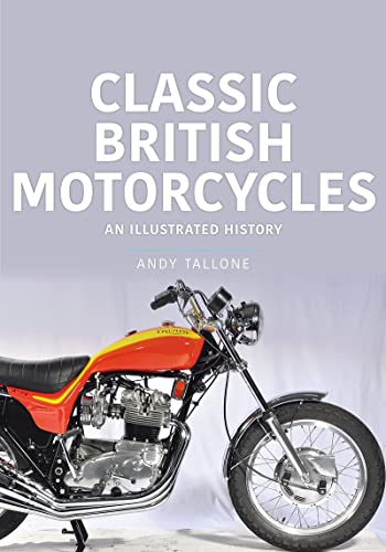 Book cover featuring a classic orange and black British motorcycle.