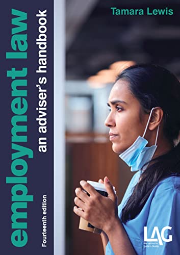 Book cover: "Employment Law" with a woman wearing a face mask.
