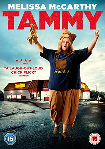 DVD cover for "Tammy" featuring Melissa McCarthy in a humorous pose.