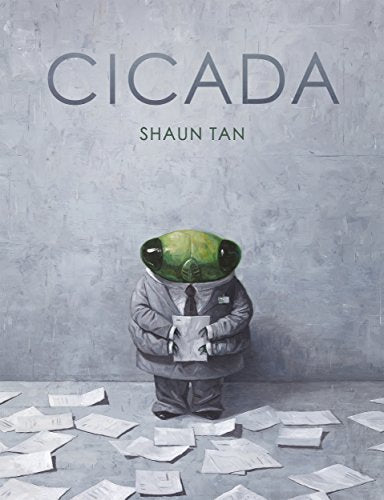 Book cover: insect-headed figure in a suit, surrounded by papers.