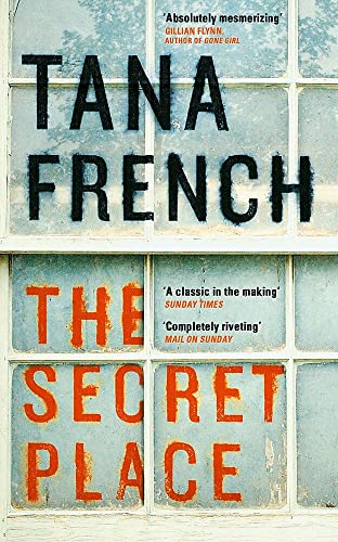 Book cover: "The Secret Place" by Tana French, with window pane design.