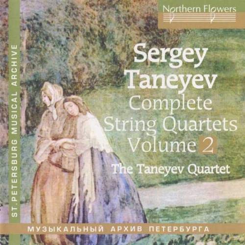 CD cover for Taneyev’s String Quartets Vol. 2, featuring a painting.
