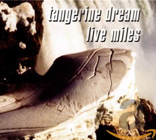 CD cover for Tangerine Dream’s “Live Miles” featuring a rocky landscape.