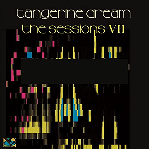Tangerine Dream "Sessions VII" CD cover with abstract colorful vertical bars.