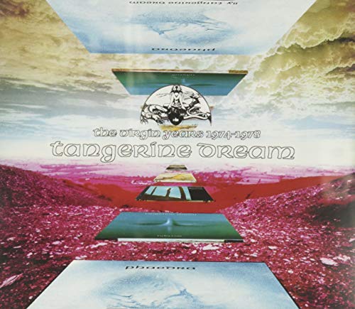 Tangerine Dream box set cover featuring a surreal landscape with floating album art panels.
