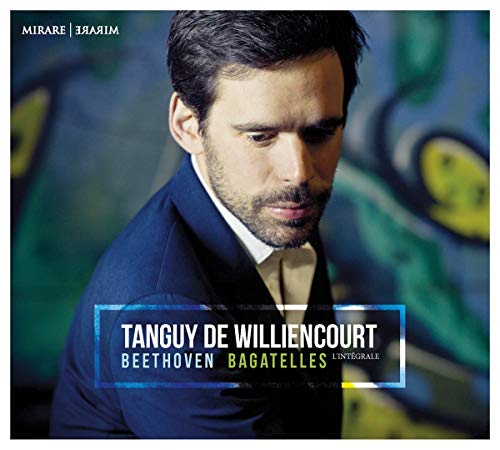 CD cover featuring pianist Tanguy De Williencourt with blue and gold text.