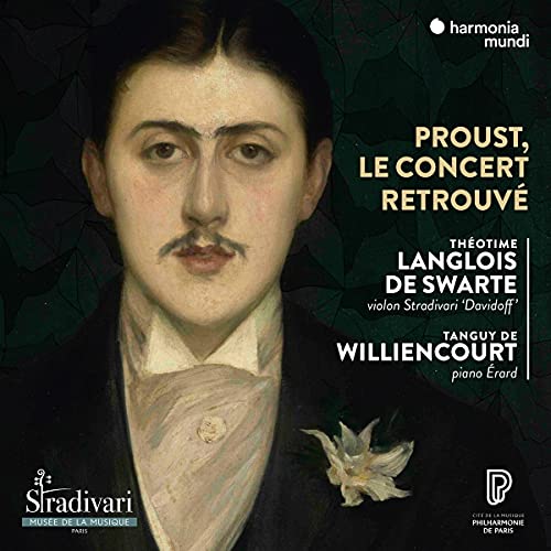 CD cover featuring a portrait of Marcel Proust with text details of the performers.