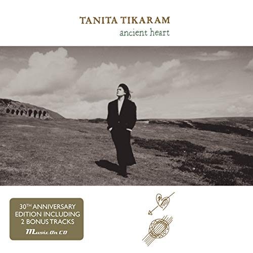 CD cover for Tanita Tikaram’s “Ancient Heart” featuring a woman in a landscape.