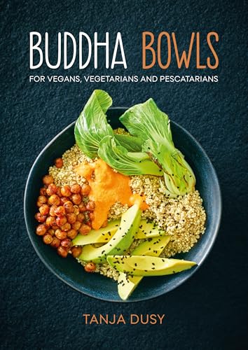 Cookbook cover featuring a colorful Buddha bowl with grains, vegetables, and chickpeas.