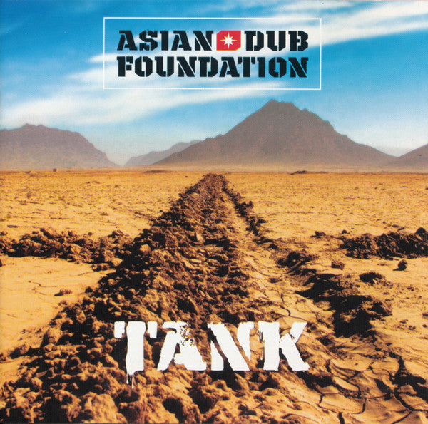 Album cover for "Tank Art" by Asian Dub Foundation, desert landscape.