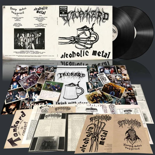 Tankard Alcoholic Metal vinyl record set with album cover, inserts, and black vinyl disc.