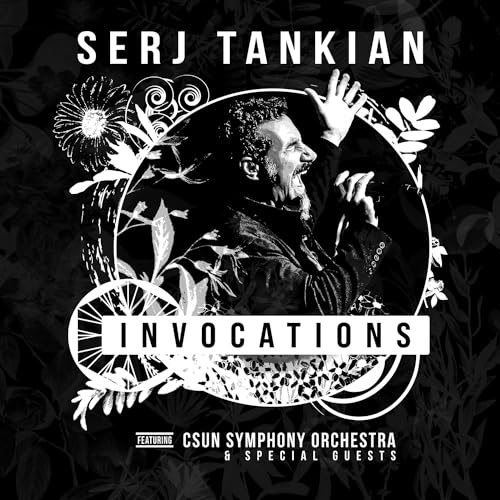 Serj Tankian album cover featuring a portrait surrounded by floral designs.