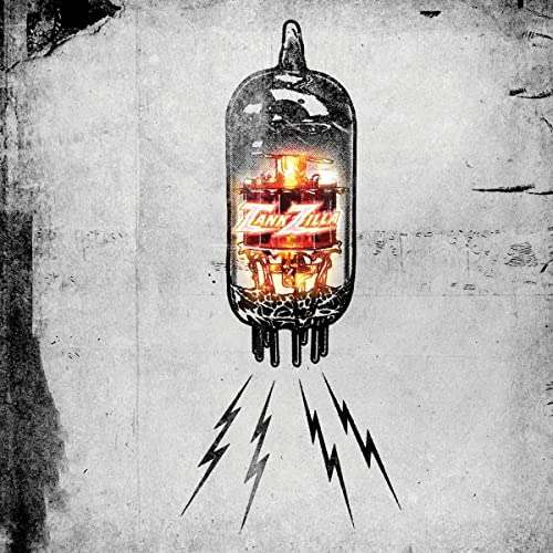 Tankzilla vinyl album cover: a tank inside a glowing vacuum tube.
