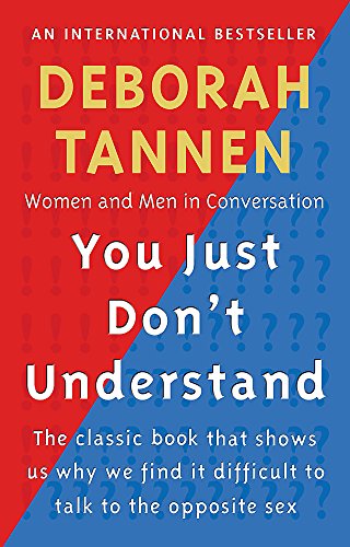 Book cover with red and blue diagonal sections featuring exclamation and question mark patterns.