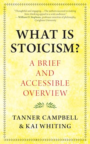 Yellow book cover with bold text: "What Is Stoicism?" by Tanner Campbell & Kai Whiting.