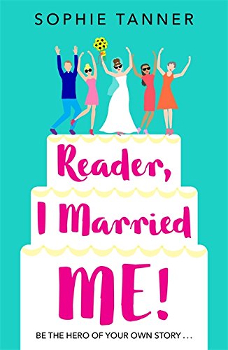 Book cover: bride and guests on a tiered wedding cake.