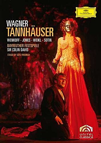DVD cover for Wagner’s Tannhäuser opera, featuring performers in costume.