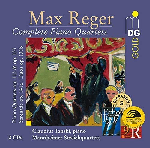 CD cover for Max Reger’s Complete Piano Quartets by Tanski and Mannheim.