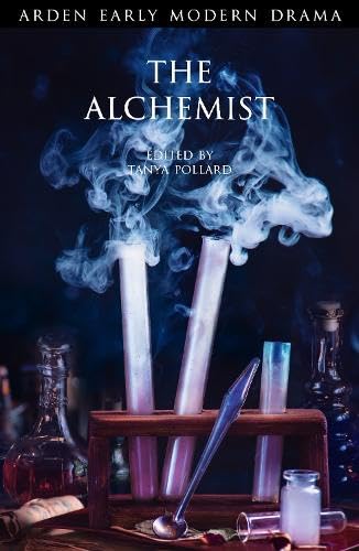 Book cover: "The Alchemist" with smoky alchemical equipment illustration.
