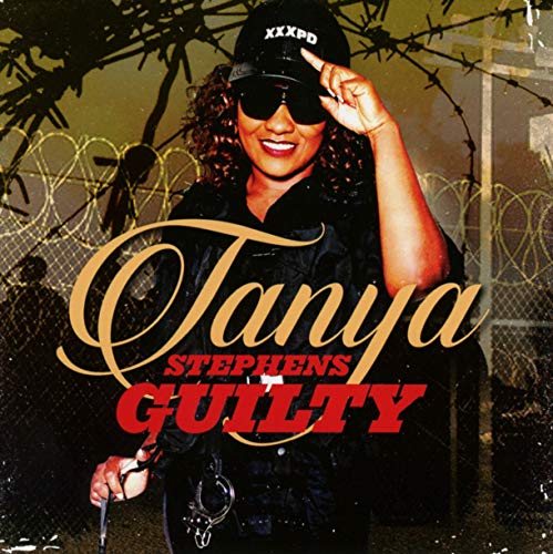 Tanya Stephens album cover, "Guilty," featuring a woman with sunglasses.
