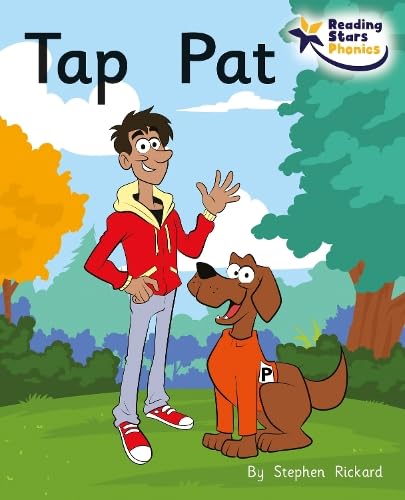 Book cover: boy, dog, and text “Tap Pat” against a park backdrop.