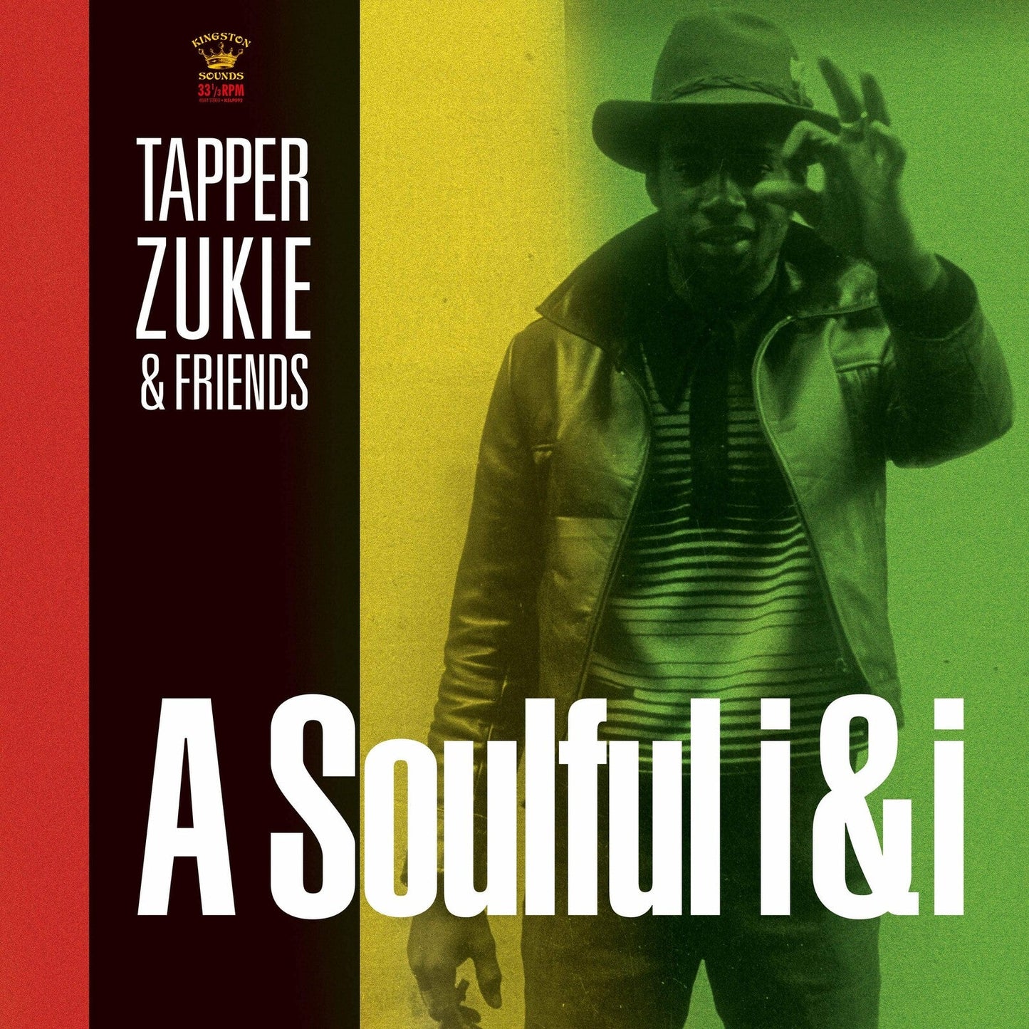 Album cover for Tapper Zukie & Friends, featuring a man in a leather jacket.