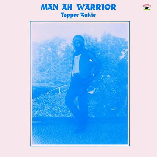 Tapper Zukie Man Ah Warrior album cover featuring a blue-toned photo of the artist.