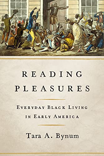 Book cover depicting a lively 18th-century scene of Black Americans celebrating.