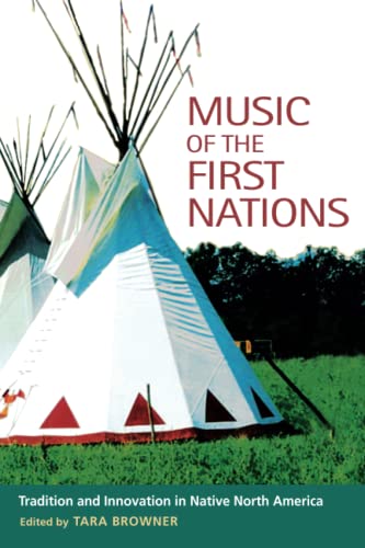 Book cover featuring teepees and text: "Music of the First Nations.