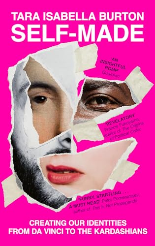 Book cover: "Self-Made" with torn paper revealing faces, pink background.