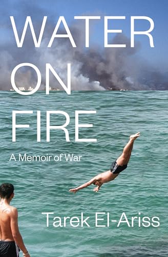 Book cover: "Water On Fire," showing a diver and distant smoke.