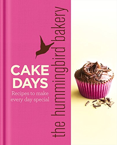Pink cookbook cover with a hummingbird and chocolate cupcake image.