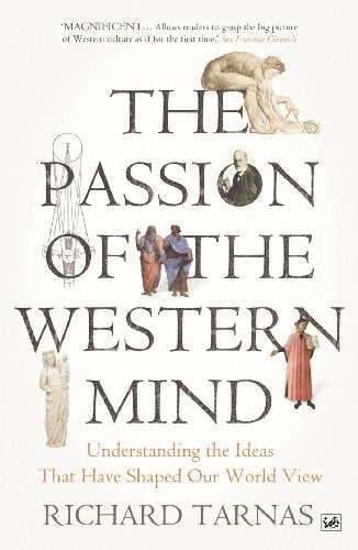 Book cover featuring historical figures and classical sculptures, titled "The Passion of the Western Mind".