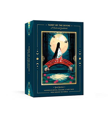 Tarot of the Divine box set featuring a figure on a bridge under moonlight.
