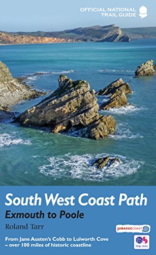 Guidebook cover showing coastal rocks, turquoise water, and trail title.