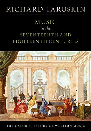 Book cover: “Music in the Seventeenth and Eighteenth Centuries” with classical scene.