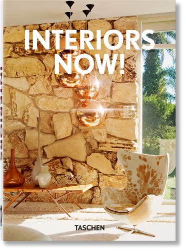 Book cover featuring a mid-century modern living room with stone wall.