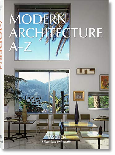 Book cover titled Modern Architecture A–Z showing a modern interior with large windows.