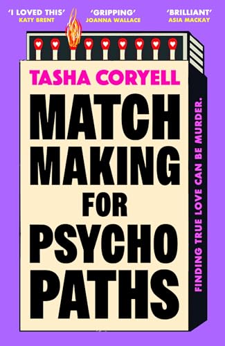 Book cover: "Matchmaking for Psychopaths" designed as a matchbox.