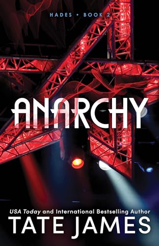 Book cover: "Anarchy" with red geometric design and author's name.