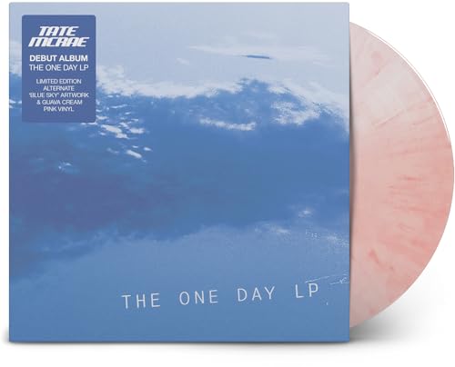 Tate McRae The One Day LP vinyl record with blue sky cover and pink vinyl.