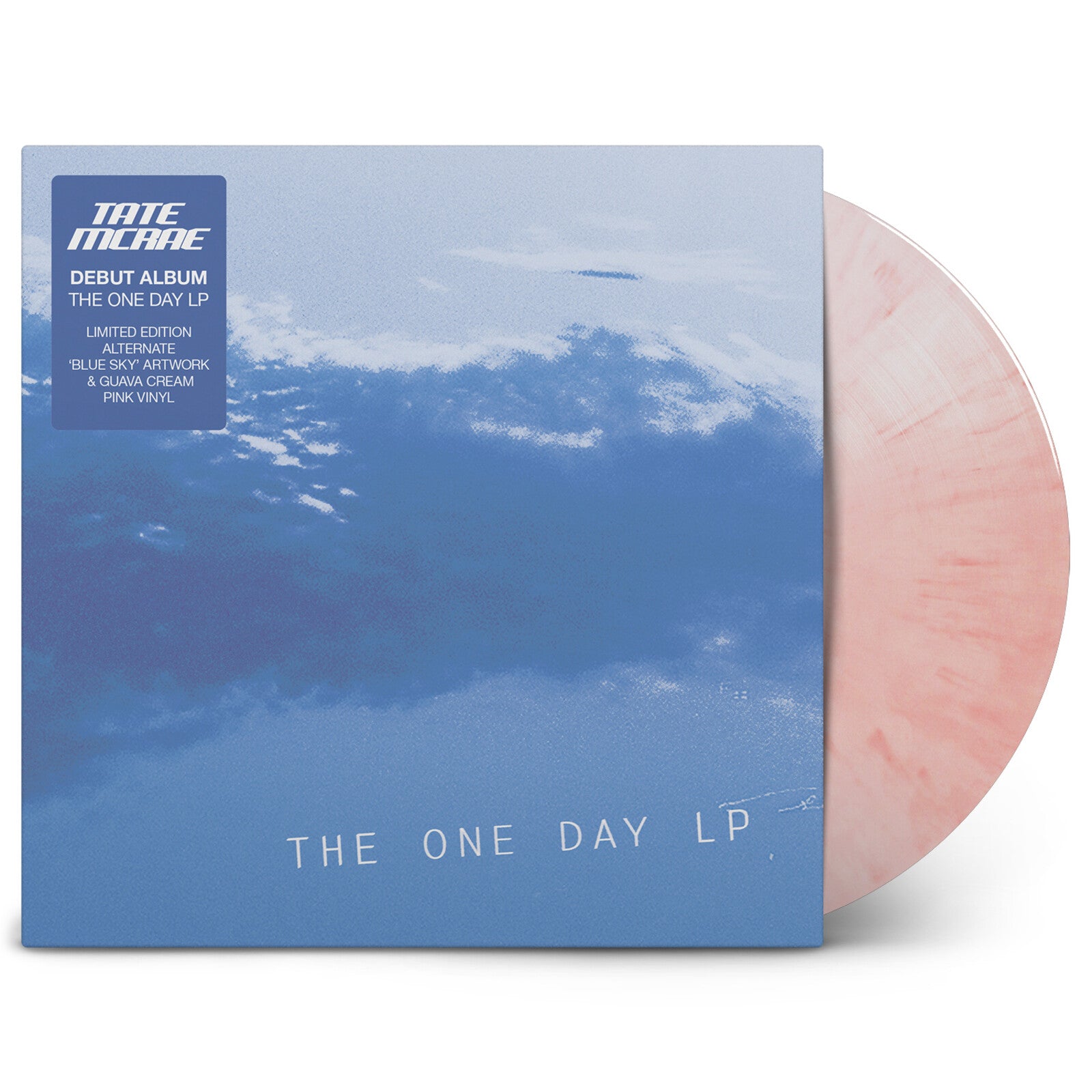 Tate McRae’s “The One Day” colour vinyl LP, blue and pink swirl.