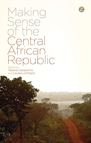 Book cover: "Making Sense of the Central African Republic" with landscape.
