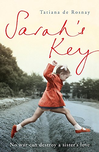 Book cover showing a young girl in a red coat jumping across a path.