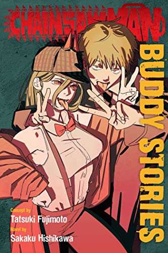 Colorful manga-style cover featuring Denji and Pochita, with chainsaw and character illustrations prominently displayed.