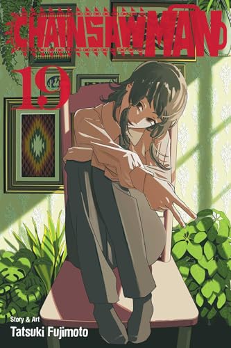 Chainsaw Man volume 19 manga cover featuring a girl sitting on a chair.