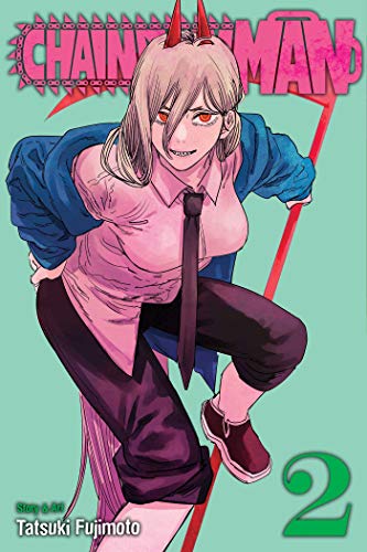 Chainsaw Man" volume 2 cover: a young woman with horns and a tail.