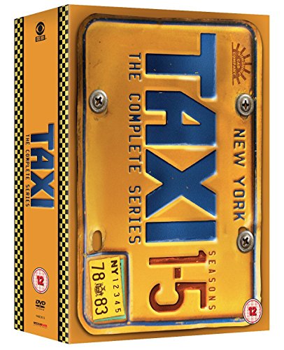Taxi" DVD box set, designed as a yellow New York taxi license plate.