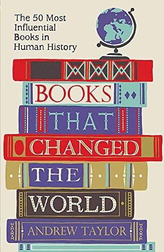 Book cover with stacked books and a globe illustration.